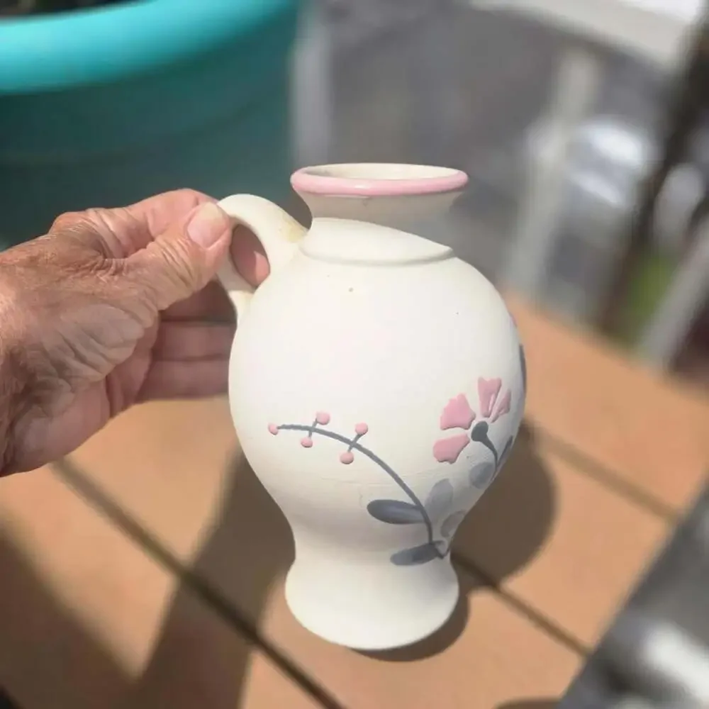 GIBS Blekinge Handmade Stoneware Vase Floral